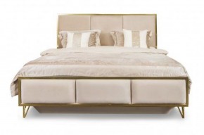 Кровать Lara 1800 с мягким изголовьем + основание (белый глянец) в Озерске - ozersk.ok-mebel.com | фото