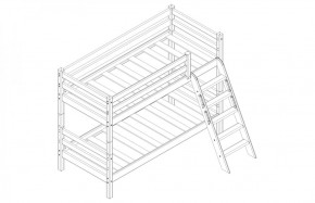 Кровать низкая с наклонной лестницей Соня (Вариант 12) в Озерске - ozersk.ok-mebel.com | фото 3