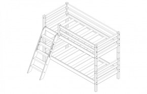 Кровать низкая с наклонной лестницей Соня (Вариант 12) в Озерске - ozersk.ok-mebel.com | фото 4