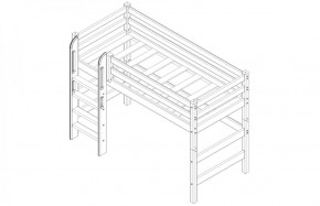 Кровать полувысокая с прямой лестницей Соня (Вариант 5) в Озерске - ozersk.ok-mebel.com | фото 4