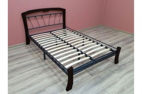 Кровать "Муза 4 Лайт" КМД9 Черная (1400*2000) (ножки-шоколад) с коваными изделиями в Озерске - ozersk.ok-mebel.com | фото 3