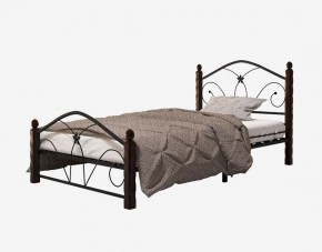 Кровать "Селена 1" Черная (900*2000) (ножки-шоколад) с коваными элементами в Озерске - ozersk.ok-mebel.com | фото 2
