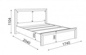Кровать 1.6 Глэдис М31 с настилом и мягкой частью (ЯШС/Белый) в Озерске - ozersk.ok-mebel.com | фото 3