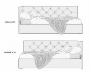 Кровать угловая Лилу интерьерная +основание (120х200) в Озерске - ozersk.ok-mebel.com | фото 2