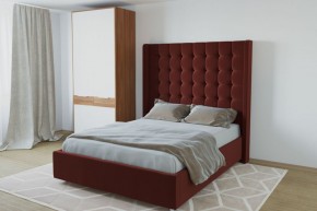 Кровать Венеция ЛЮКС с ПМ 1200 (велюр бордо) в Озерске - ozersk.ok-mebel.com | фото 2