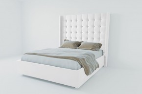 Кровать Венеция ЛЮКС с ПМ 1600 (экокожа белая) в Озерске - ozersk.ok-mebel.com | фото 2