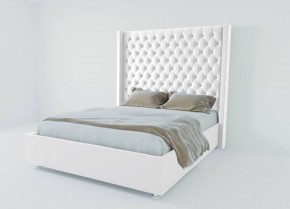 Кровать Версаль ЛЮКС с ПМ 900 (экокожа белая) в Озерске - ozersk.ok-mebel.com | фото