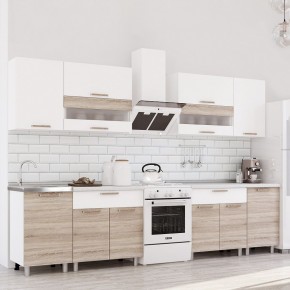 Кухня Айсбери 2.4 м (Белый/Дуб Сонома) в Озерске - ozersk.ok-mebel.com | фото