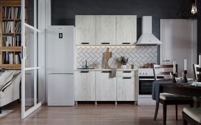 Кухня ДИОР 1500 (Белый/Дуб Крафт белый) в Озерске - ozersk.ok-mebel.com | фото