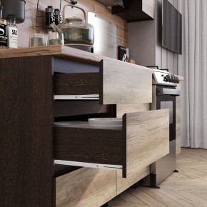 Кухня Энигма 1.6 м (венге/дуб каньон) в Озерске - ozersk.ok-mebel.com | фото 2