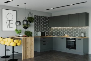 Кухня угловая Антрацит 2600х1600 (Стол. 38мм) в Озерске - ozersk.ok-mebel.com | фото