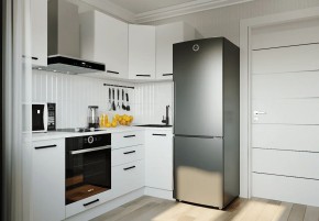 Кухонный гарнитур Белый Глянец 2200*1000 (Стол. 26мм) в Озерске - ozersk.ok-mebel.com | фото