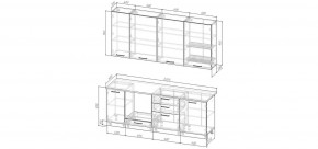 Кухонный гарнитур Белый Глянец 2200 h950 (Стол. 26мм) в Озерске - ozersk.ok-mebel.com | фото 2