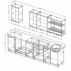 Кухонный гарнитур Лофт 2800 (Стол. 26мм) в Озерске - ozersk.ok-mebel.com | фото 2