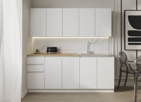 Кухня "МОРИ" 2.0 м (белый/дуб вотан) в Озерске - ozersk.ok-mebel.com | фото 7