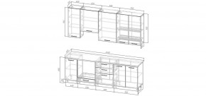 Кухонный гарнитур Смоки 2400 h950 (Стол. 38 мм) в Озерске - ozersk.ok-mebel.com | фото 2