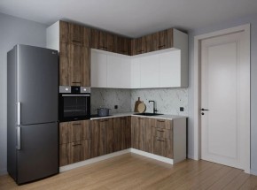 Кухонный гарнитур Старое Дерево 2200*1700 (Стол. 38мм) в Озерске - ozersk.ok-mebel.com | фото