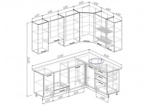 Кухонный гарнитур угловой Дели 2200*1600 (Стол. 26мм) в Озерске - ozersk.ok-mebel.com | фото 2