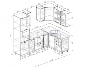 Кухонный гарнитур угловой Дели 2400*1600 (Стол. 26мм) в Озерске - ozersk.ok-mebel.com | фото 2