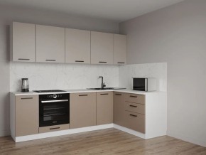 Кухонный гарнитур угловой Каппучино 2600*1600 (Стол. 38мм) в Озерске - ozersk.ok-mebel.com | фото