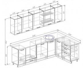 Кухонный гарнитур угловой Латте 2600х1600 (Стол. 26мм) в Озерске - ozersk.ok-mebel.com | фото 2