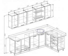 Кухонный гарнитур угловой Латте 2600х1600 (Стол. 38мм) в Озерске - ozersk.ok-mebel.com | фото 2