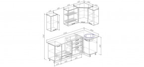 Кухонный гарнитур угловой Пайн 2200х1000 (Стол. 38мм) в Озерске - ozersk.ok-mebel.com | фото 2