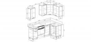 Кухонный гарнитур угловой Смоки 2000*1200 (Стол. 26мм) в Озерске - ozersk.ok-mebel.com | фото 2