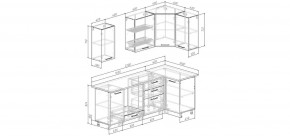 Кухонный гарнитур угловой Смоки 2200*1000 (Стол. 38 мм) в Озерске - ozersk.ok-mebel.com | фото 2