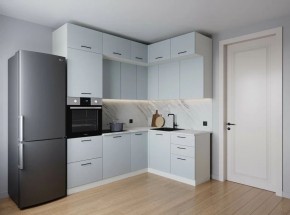 Кухонный гарнитур угловой Смоки 2200*1700 (Стол. 38мм) в Озерске - ozersk.ok-mebel.com | фото