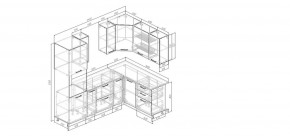 Кухонный гарнитур угловой Смоки 2400*1600 (Стол. 26мм) в Озерске - ozersk.ok-mebel.com | фото 2