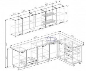 Кухонный гарнитур угловой Вегас 2600*1600 (Стол. 26мм) в Озерске - ozersk.ok-mebel.com | фото 2