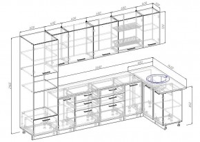 Кухонный гарнитур угловой Вегас 3200*1400 (Стол. 26мм) в Озерске - ozersk.ok-mebel.com | фото 2