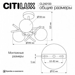 Люстра на штанге Citilux Ronny CL242133 в Озерске - ozersk.ok-mebel.com | фото 7
