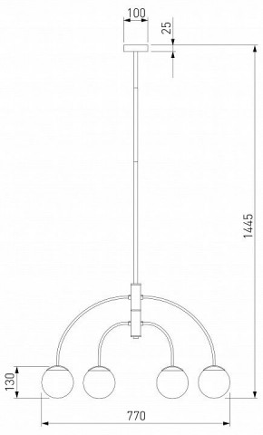 Люстра на штанге Eurosvet Cenacolo 30179/4 черный в Озерске - ozersk.ok-mebel.com | фото 3