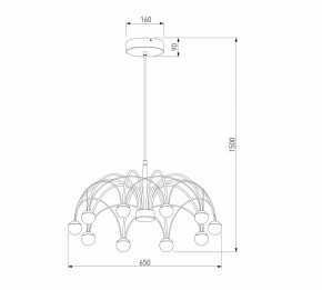 Люстра на штанге Eurosvet Ragno 90030/10 LED золото в Озерске - ozersk.ok-mebel.com | фото 5
