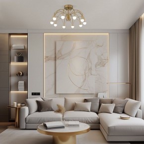 Люстра на штанге Eurosvet Ragno 90031/10 LED золото в Озерске - ozersk.ok-mebel.com | фото 4
