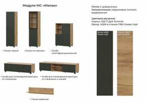 МИЛАН Гостиная (Олива софт) модульная в Озерске - ozersk.ok-mebel.com | фото 2