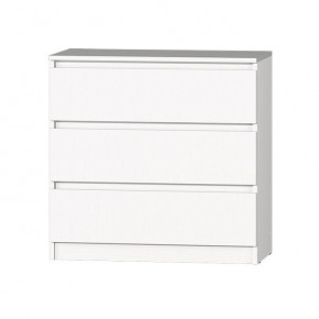 МС "Хилтон" Комод №2 800 (3 ящ.) белый текстурный в Озерске - ozersk.ok-mebel.com | фото 2