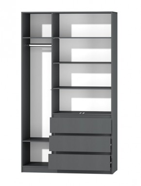 МС "Хилтон" Шкаф №2 1200 (Графит) в Озерске - ozersk.ok-mebel.com | фото 3