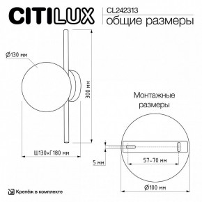 Накладной светильник Citilux Ronny CL242313 в Озерске - ozersk.ok-mebel.com | фото 8