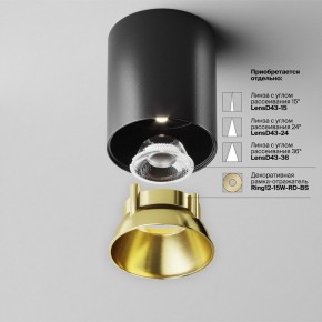 Накладной светильник Maytoni Alfa LED C064CL-12W4K-RD-B в Озерске - ozersk.ok-mebel.com | фото 3