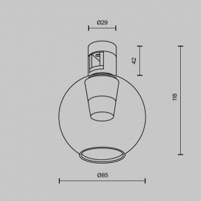 Накладной светильник Maytoni Bubble TR148-1-3W4K-B в Озерске - ozersk.ok-mebel.com | фото 6