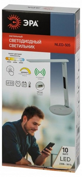 Настольная лампа офисная Эра  NLED-505-10W-W в Озерске - ozersk.ok-mebel.com | фото 5
