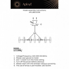 Подвесная люстра Aployt Bernadet APL.865.03.96 в Озерске - ozersk.ok-mebel.com | фото 2