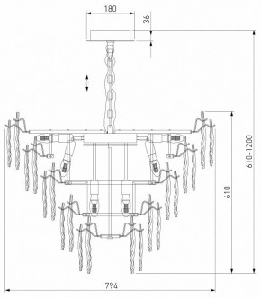 Подвесная люстра Bogate"s Leaf 369 в Озерске - ozersk.ok-mebel.com | фото 4