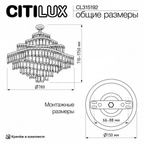 Подвесная люстра Citilux Naiad CL315192 в Озерске - ozersk.ok-mebel.com | фото 6