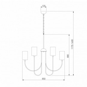 Подвесная люстра Eurosvet Abbey 60164/10 никель Smart в Озерске - ozersk.ok-mebel.com | фото 4