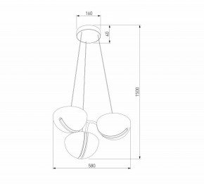 Подвесная люстра Eurosvet Emisfero 50083/3 LED золото в Озерске - ozersk.ok-mebel.com | фото 6