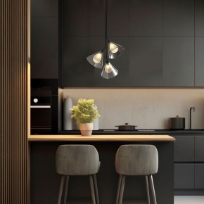 Подвесная люстра Eurosvet Enigma 70161/3 черный в Озерске - ozersk.ok-mebel.com | фото 3